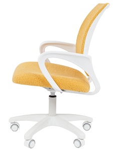 Детское компьютерное кресло CHAIRMAN KIDS 103 LT, ткань букле barni, лимоне, пластик белый